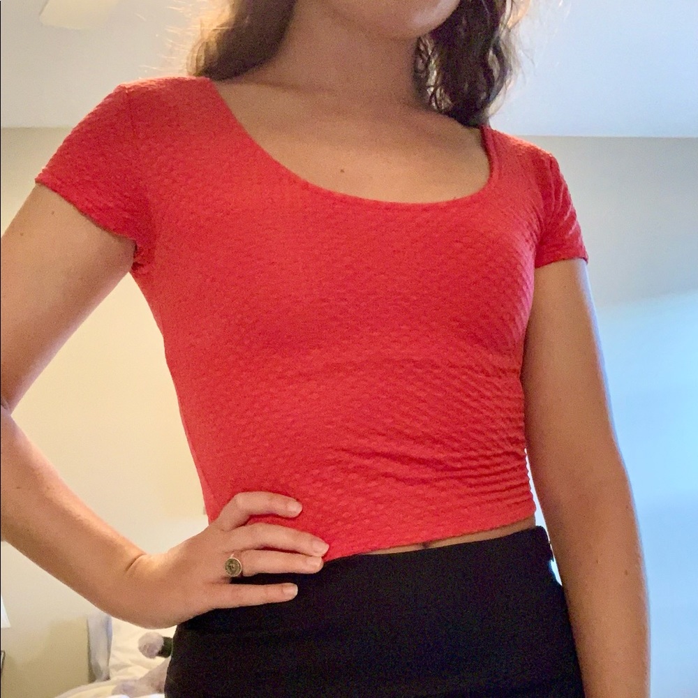 Red Xhilaration Crop Top Shirt